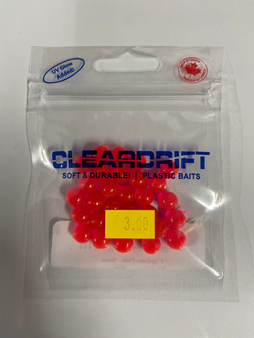 CLEARDRIFT CLEAR SOFT BEADS 8MM